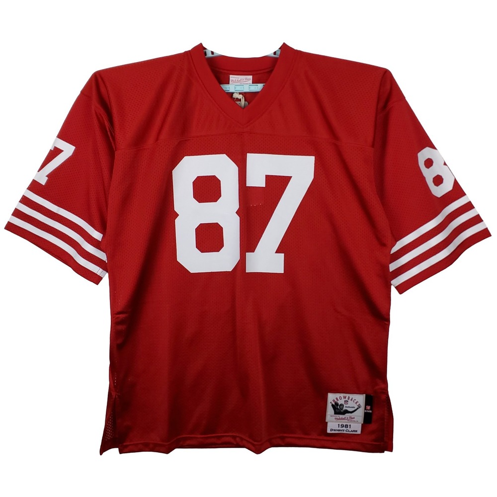 Authentic Dwight Clark SF 49ers Mitchell & Ness NFL 2XL‎ XXL Jersey Red #87 NWT